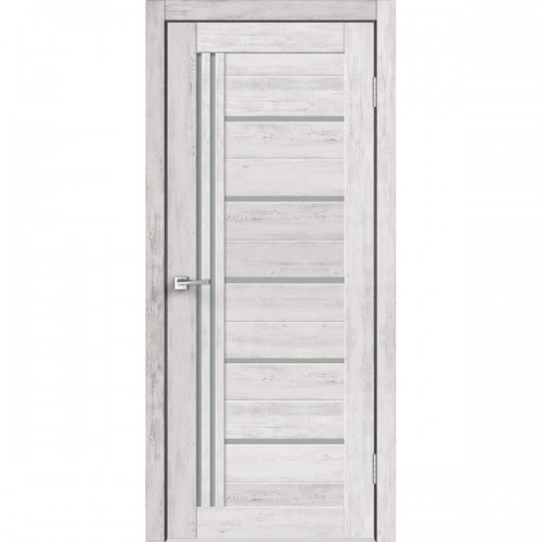 Labas durvis LINE PREMIUM 17 ar stiklu, balts santorini